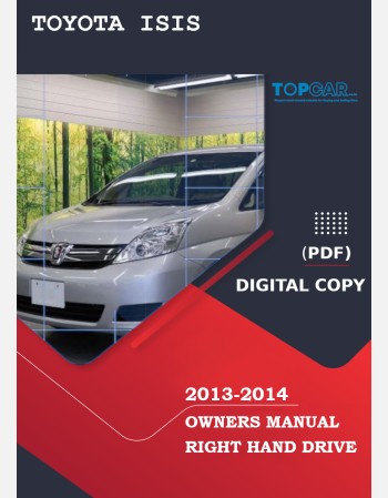 toyota isis 2013-2014 owners manual in english